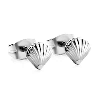 Sculpted Shell Stud Earrings — detail view 2