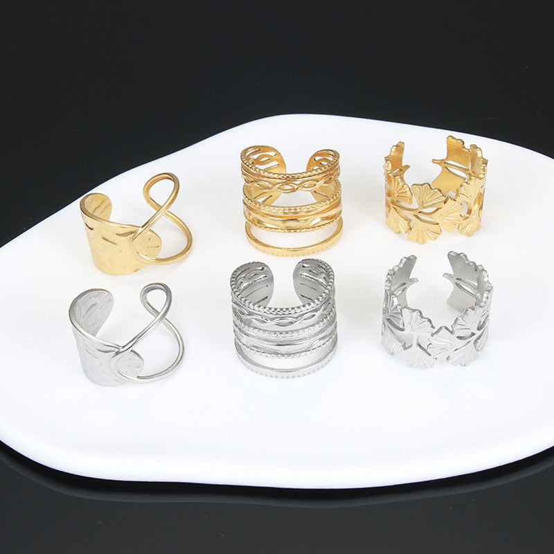 Adjustable Nature-Inspired Ring Collection — product view
