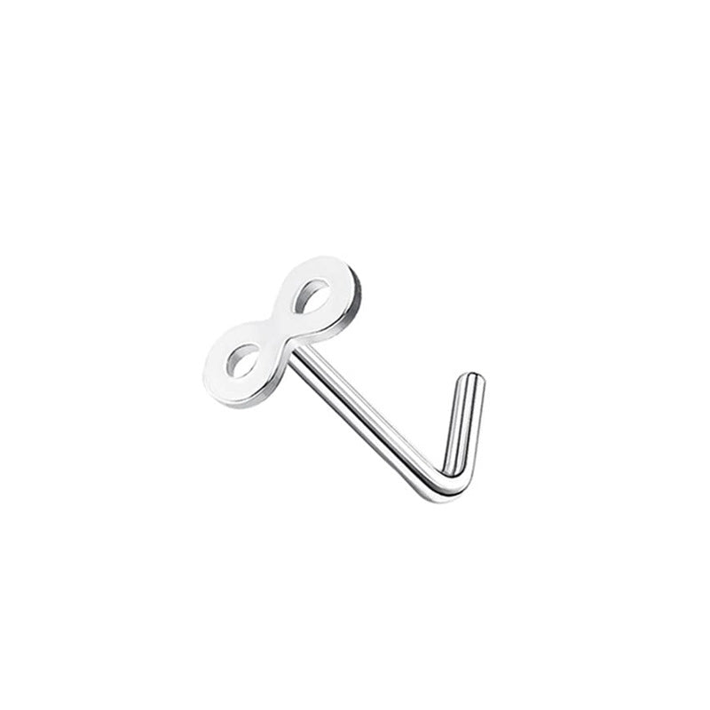 Zircon Heart & Butterfly Nose Stud Set — detail view 4