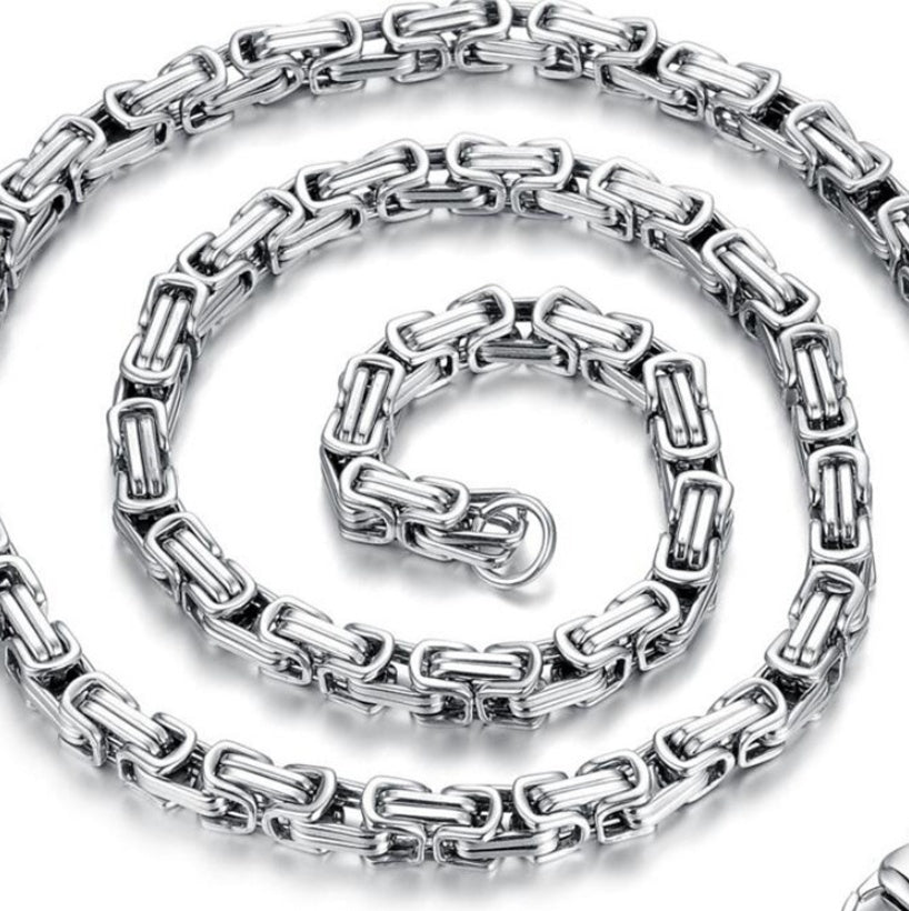 Punk Stainless Steel Chain Necklace — detail view 1