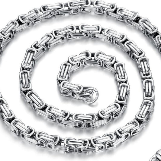 Punk Stainless Steel Chain Necklace — detail view 1