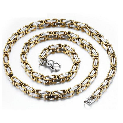 Punk Stainless Steel Chain Necklace — detail view 3