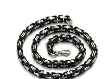 Punk Stainless Steel Chain Necklace — detail view 2