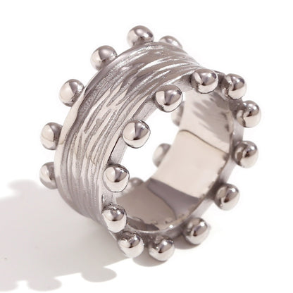 Sculptural Stainless Steel Cuff Bracelet — detail view 8