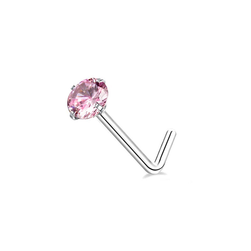 Zircon Heart & Butterfly Nose Stud Set — detail view 2