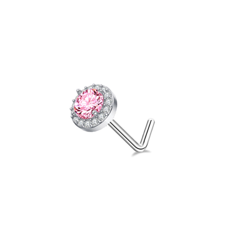 Zircon Heart & Butterfly Nose Stud Set — detail view 7