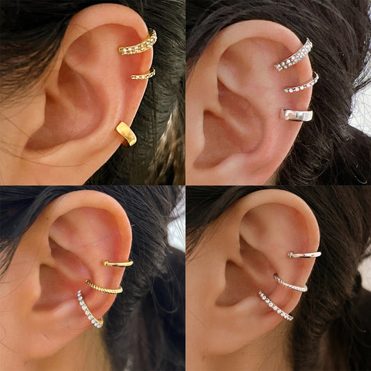 Minimal C-Type Ear Cuff Trio — product view