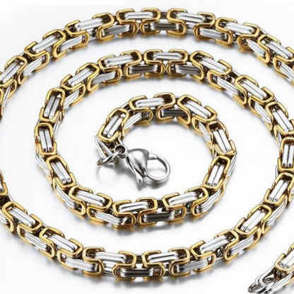 Punk Stainless Steel Chain Necklace — detail view 6