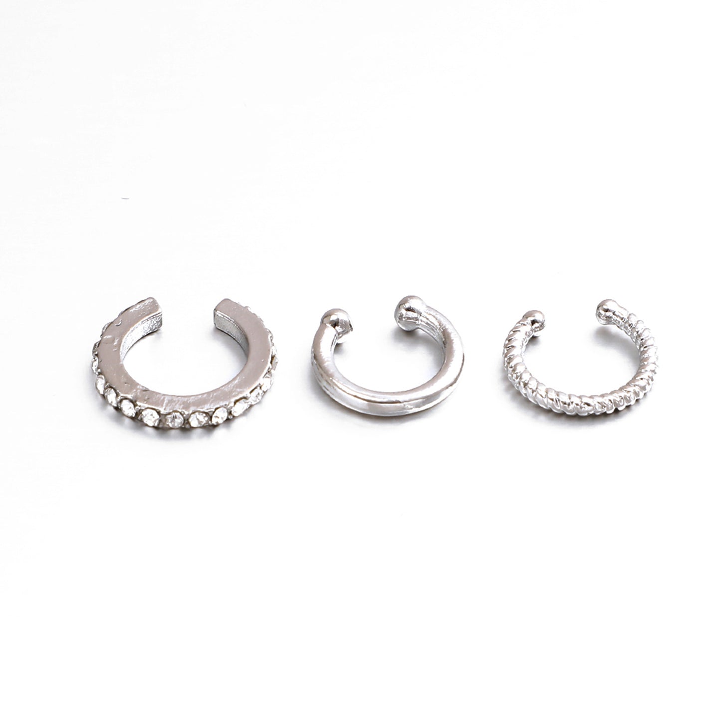 Minimal C-Type Ear Cuff Trio — detail view 2