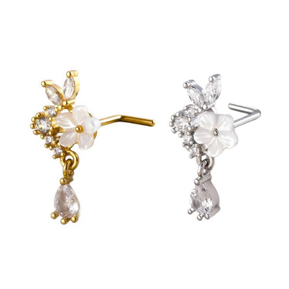 Polished Stainless Steel Nose Stud — detail view 4