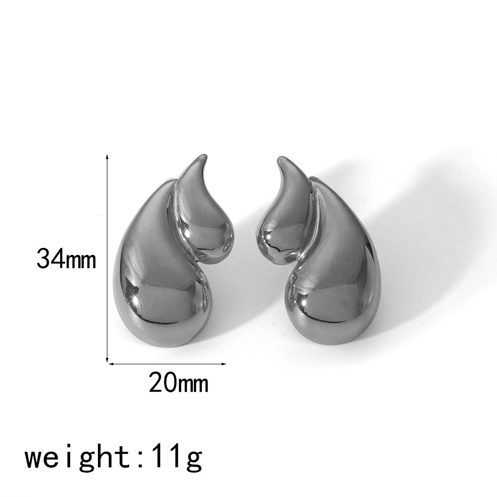 Double-Layer Water Drop Earrings — detail view 4