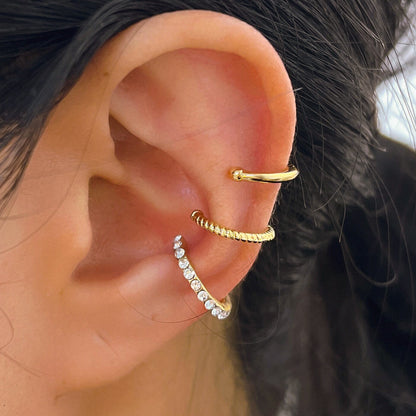 Minimal C-Type Ear Cuff Trio — detail view 1