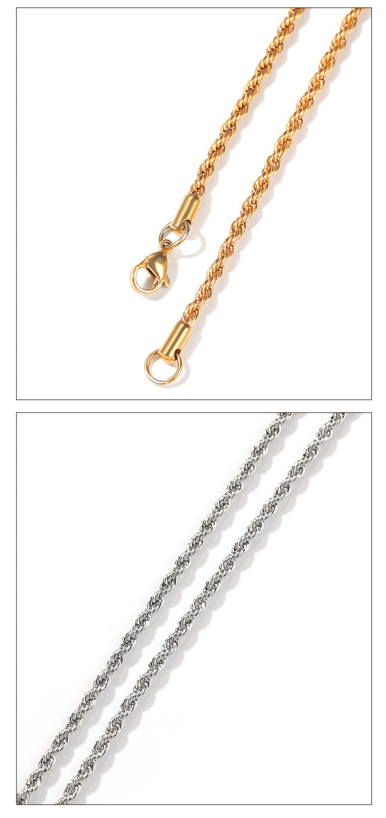 Twisted Rope Chain Bracelet — detail view 1
