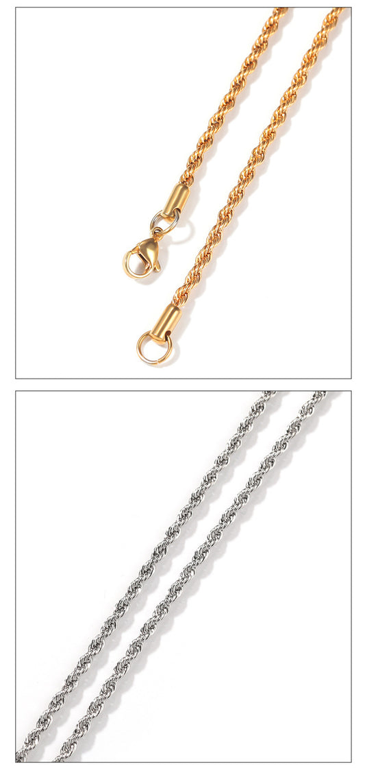 Twisted Rope Chain Bracelet — detail view 1