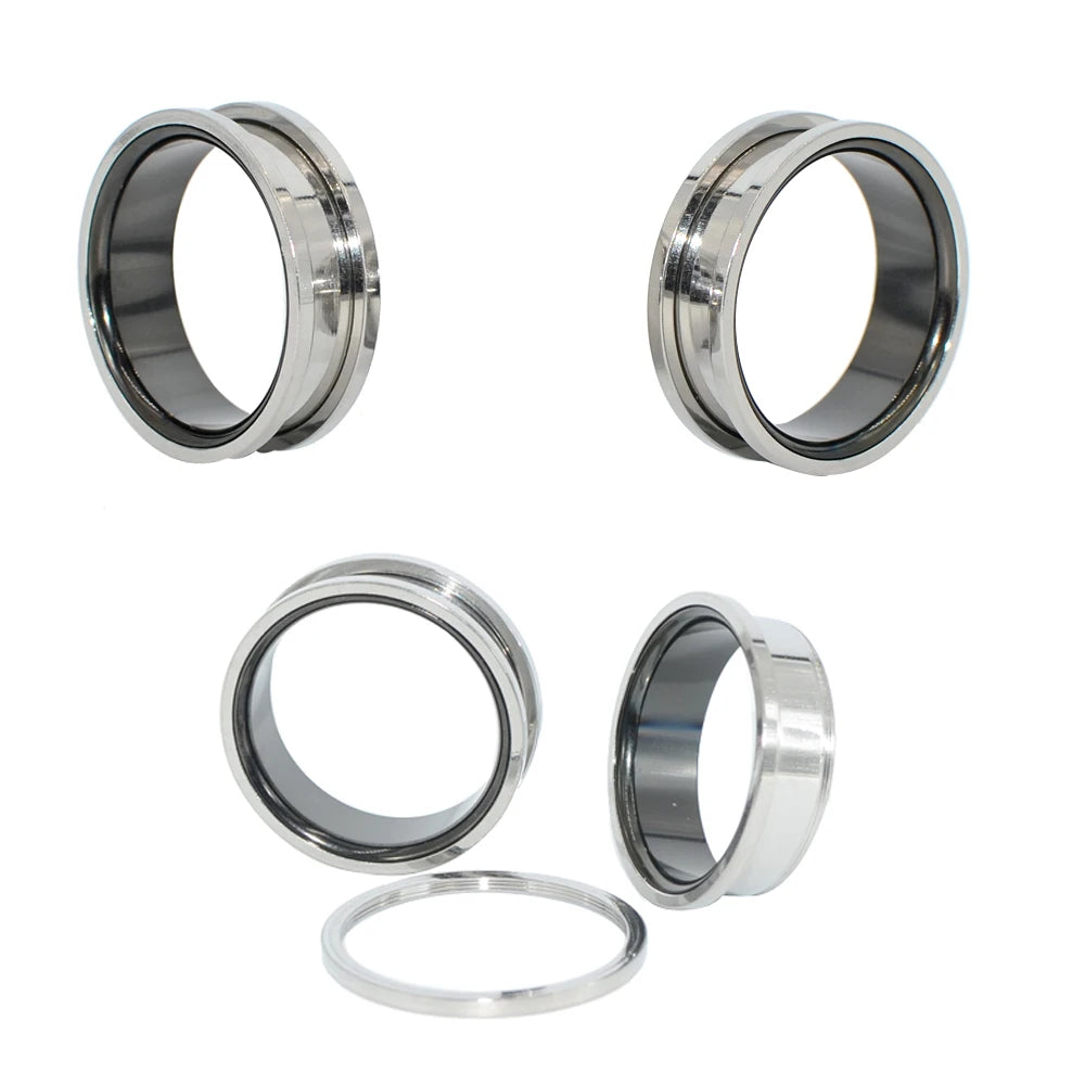 Two-Tone Stainless Steel Ear Tunnels