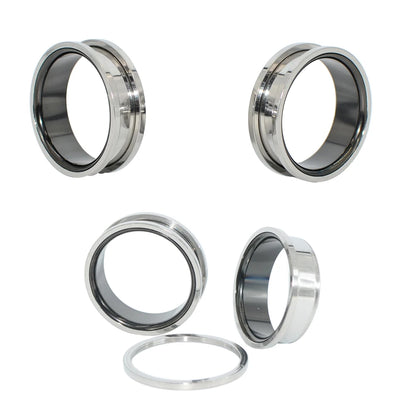 Two-Tone Stainless Steel Ear Tunnels