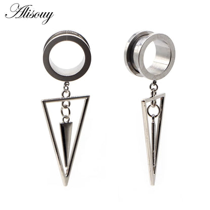 Dangle Stainless Steel Ear Tunnels
