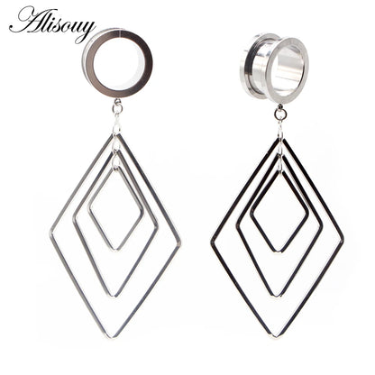 Dangle Stainless Steel Ear Tunnels