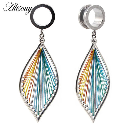 Dangle Stainless Steel Ear Tunnels