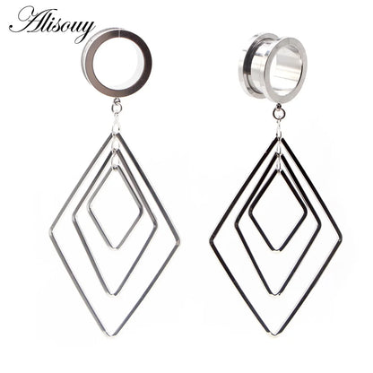 Dangle Stainless Steel Ear Tunnels