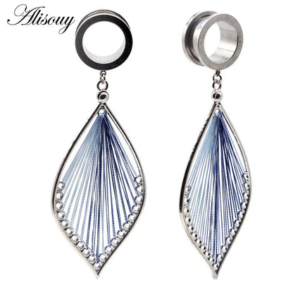 Dangle Stainless Steel Ear Tunnels