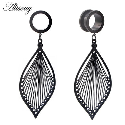 Dangle Stainless Steel Ear Tunnels