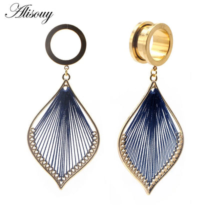 Dangle Stainless Steel Ear Tunnels