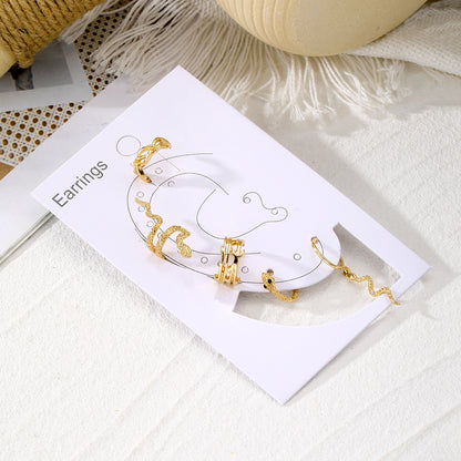 Gold Snake Non-Piercing Ear Cuff Set — detail view 3