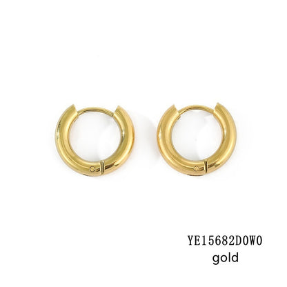 Classic Stainless Steel Hoop Earrings — detail view 5