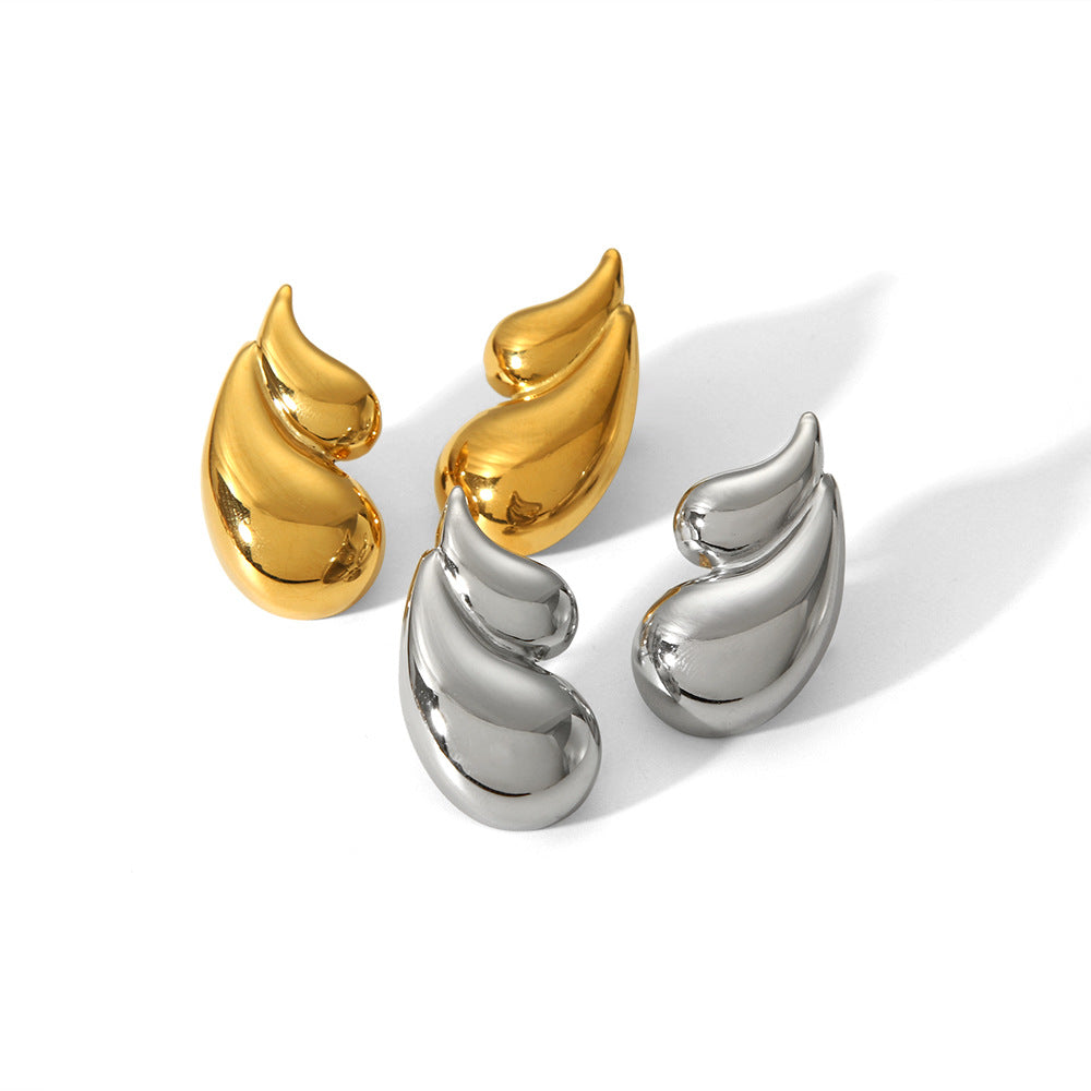 Double-Layer Water Drop Earrings — detail view 3