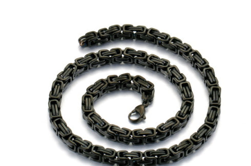 Punk Stainless Steel Chain Necklace — detail view 4
