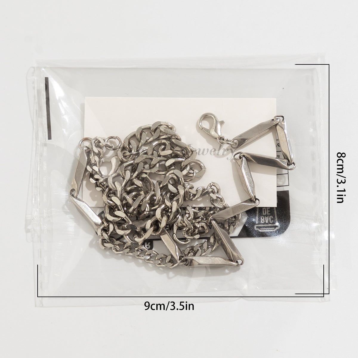 Three-Piece Layered Stainless Steel Bracelet Set — detail view 3