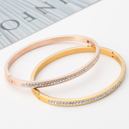 Crystal Open Cuff Bracelet — detail view 1