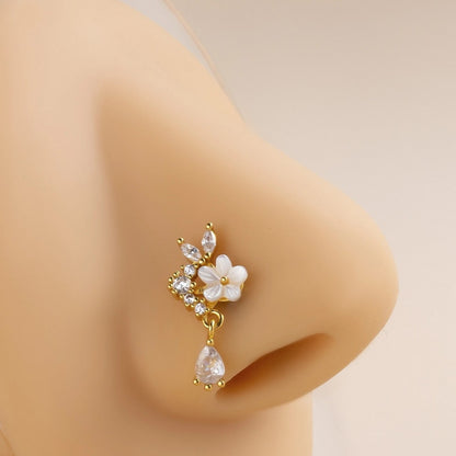 Polished Stainless Steel Nose Stud — detail view 2
