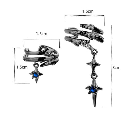 Dark Thorn Non-Piercing Ear Cuff Pair — detail view 1