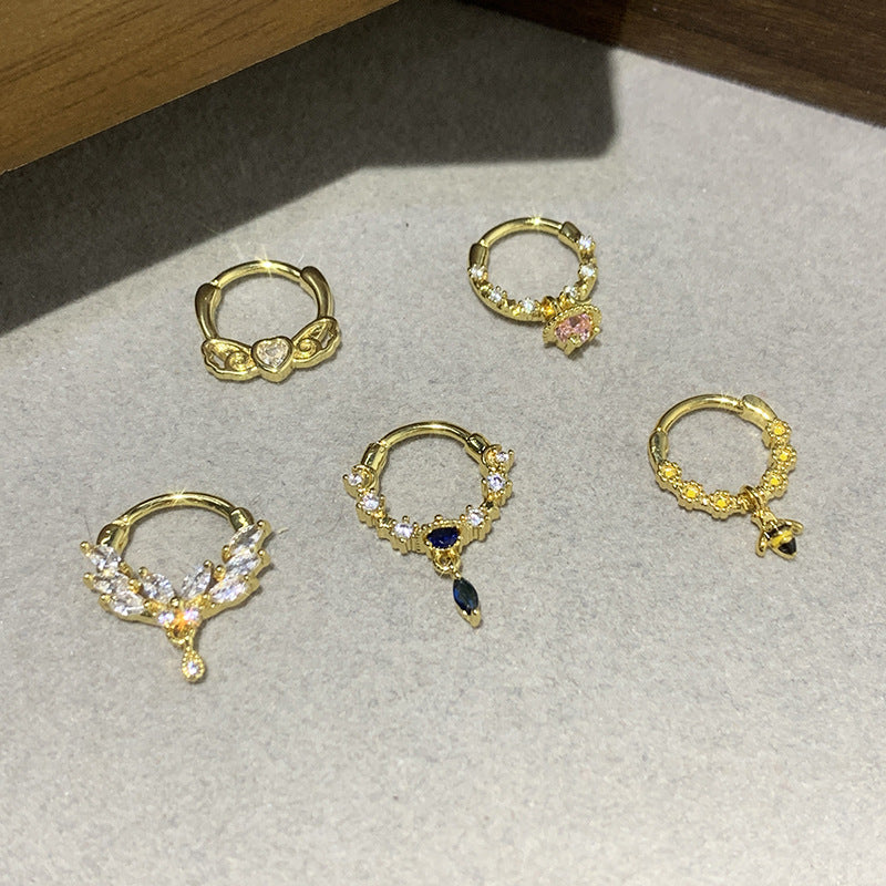 Bow & Heart Nose Stud Collection — product view
